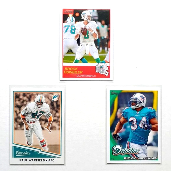Miami Dolphins 9 Player Card Lot - FTBL [20_2] - Picture 7 of 8